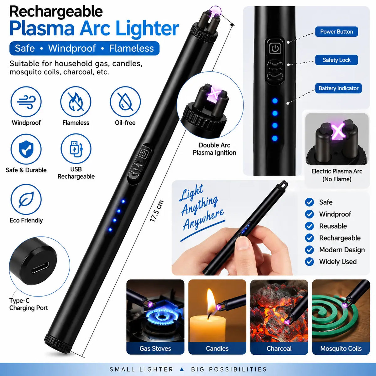 Windproof Electric Lighter My Store