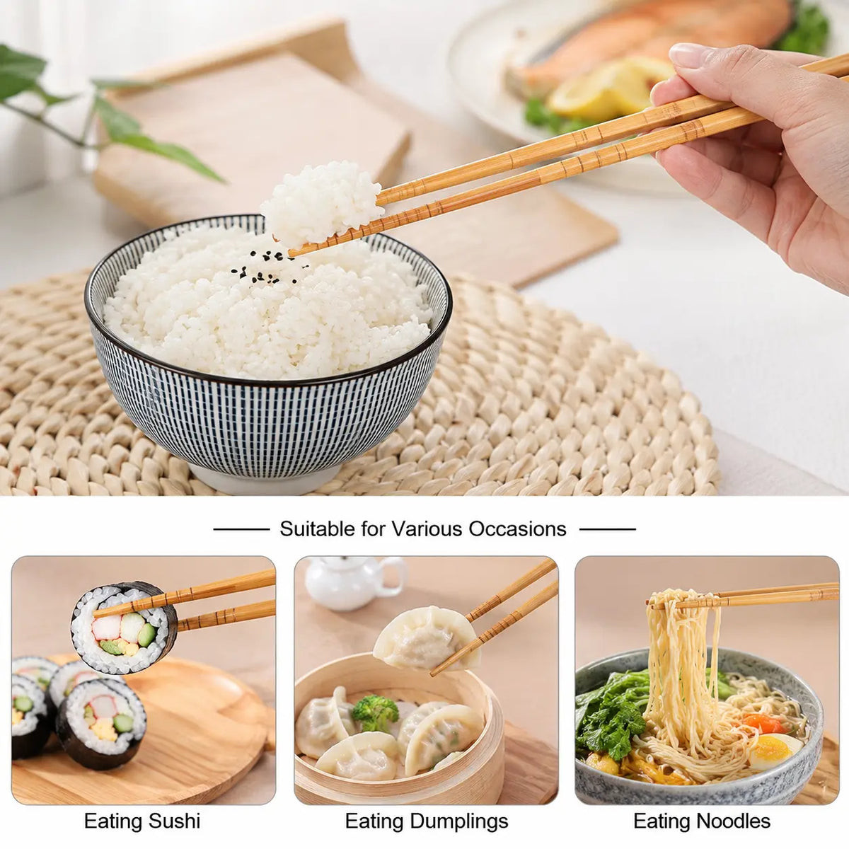 10 Pairs Reusable Chopsticks My Store